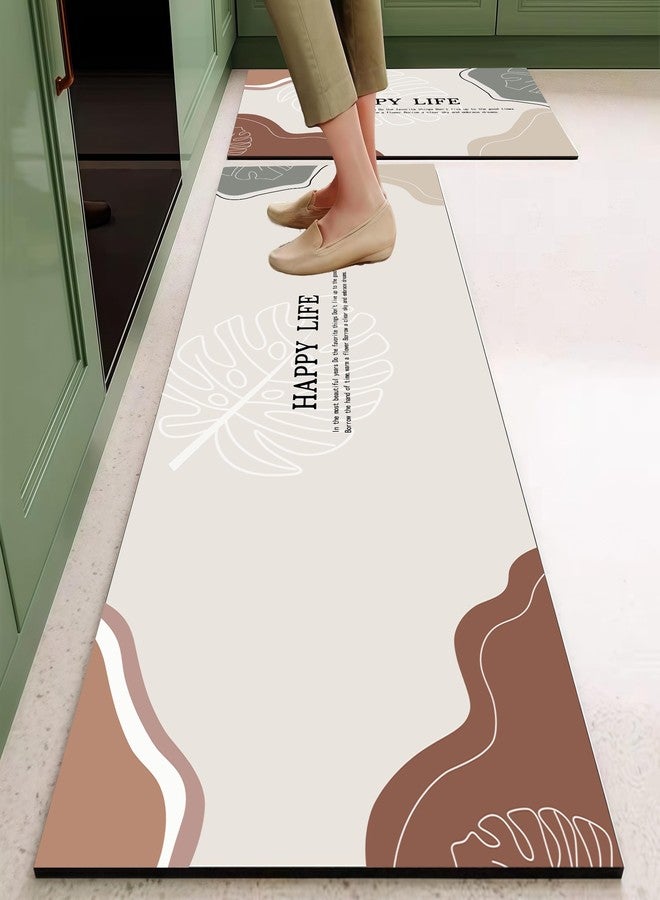 Glaceon Kitchen Rugs Polyester Washable Kitchen Mats Floor Kitchen Mat Set of 2 Non Slip Mat for Floor Comfort Kitchen Carpet (ASM9) - Image 1