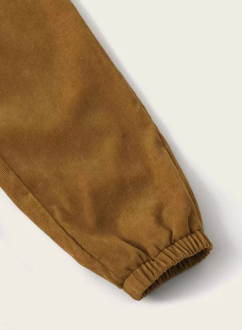 Girls Paperbag Waist Corduroy Pants  - Image 4
