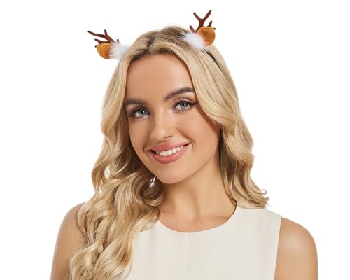 DS.DISTINCTIVE STYLE DS. DISTINCTIVE STYLE Reindeer Antlers Deer Ears Headband for Women Halloween Deer Antlers Costume Cute Hair Accessories - Image 4