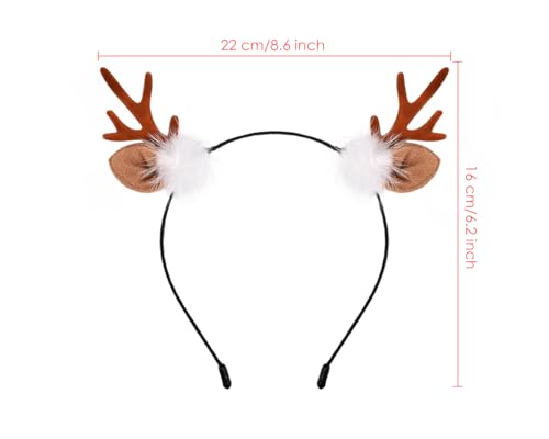 DS.DISTINCTIVE STYLE DS. DISTINCTIVE STYLE Reindeer Antlers Deer Ears Headband for Women Halloween Deer Antlers Costume Cute Hair Accessories - Image 2