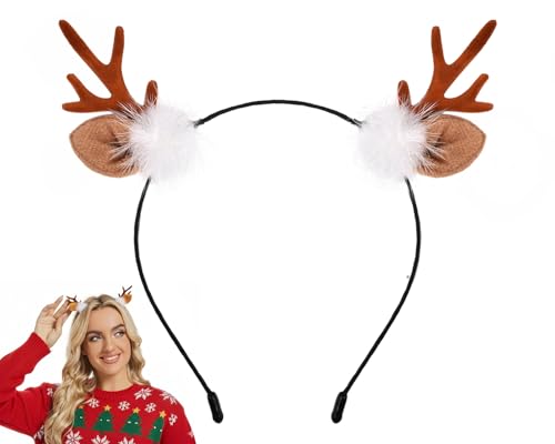 DS.DISTINCTIVE STYLE DS. DISTINCTIVE STYLE Reindeer Antlers Deer Ears Headband for Women Halloween Deer Antlers Costume Cute Hair Accessories - Image 1