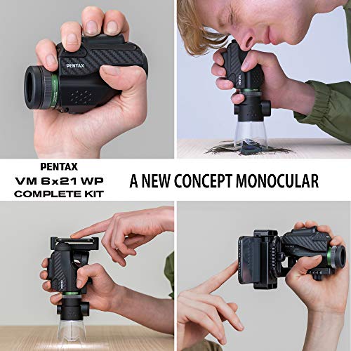 PENTAX Monocular VM 6x21 WP Complete kit, Roof Prism, Fully-Multi Coating, Water Resistance,Rubber Coat, Nitrogen Gas, Long Eye Relief,Phase Coating, Reflection Coating, Tripod Socket Option. - Image 3