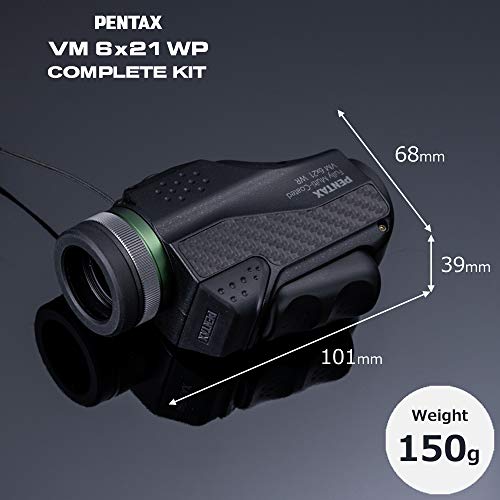 PENTAX Monocular VM 6x21 WP Complete kit, Roof Prism, Fully-Multi Coating, Water Resistance,Rubber Coat, Nitrogen Gas, Long Eye Relief,Phase Coating, Reflection Coating, Tripod Socket Option. - Image 4