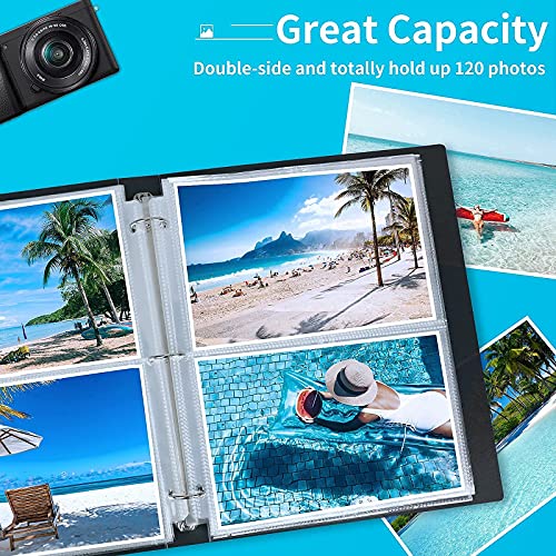 Fabmaker 30 Pack Photo Sleeves for 3 Ring Binder - (5x7, for 120 Photos), Archival Photo Page Protectors 5x7, Clear Plastic Photo Album Refill Pages Photo Pockets, Postcard Sleeves, Acid-Free - Image 3