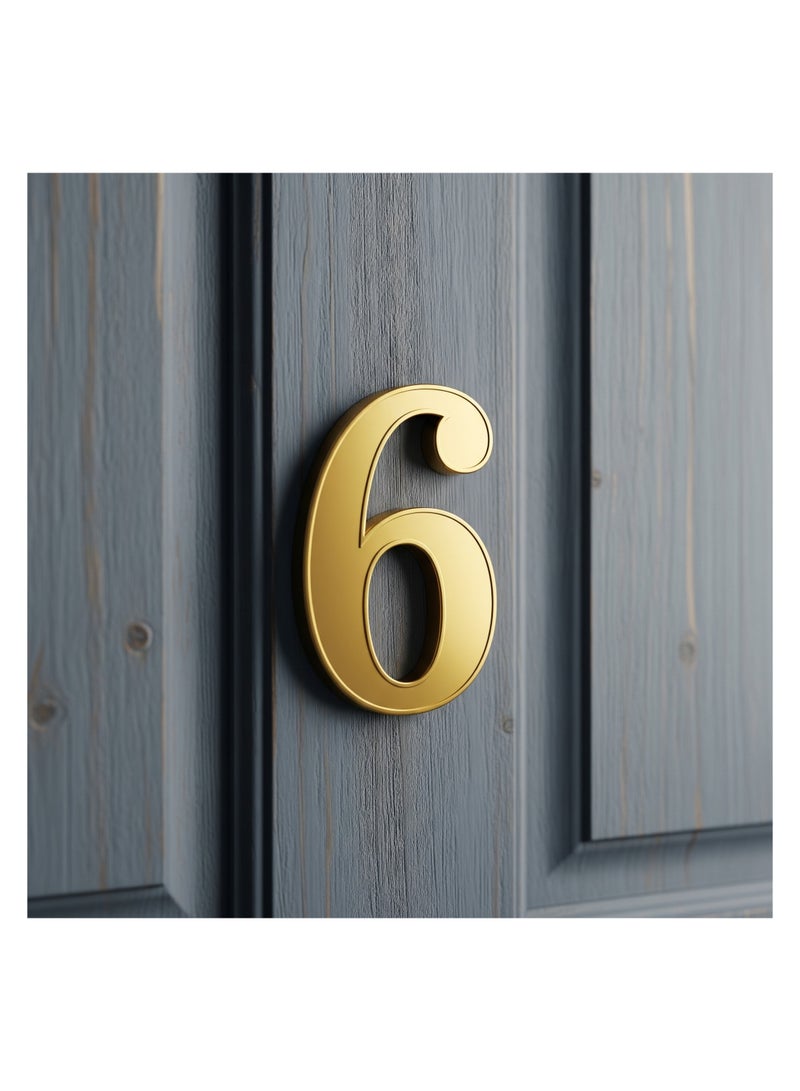 ارقام باب شقة معدن -ذهبي خامه عاليه الجوده - Image 2