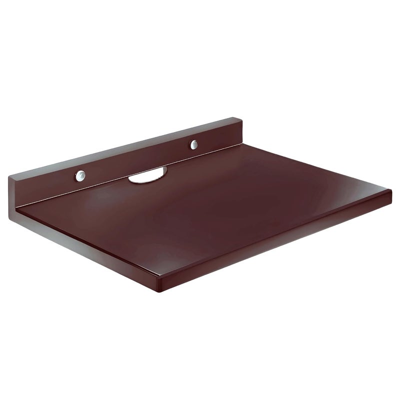 DIME حامل صندوق الإعداد الخشبي الهندسي | حامل صندوق التلفاز المثبت على الحائط لرفوف المنزل لحمل مكبرات الصوت وجهاز التوجيه WiFi ووحدة التحكم في الألعاب وجهاز البث عن بُعد (بني) - Image 3