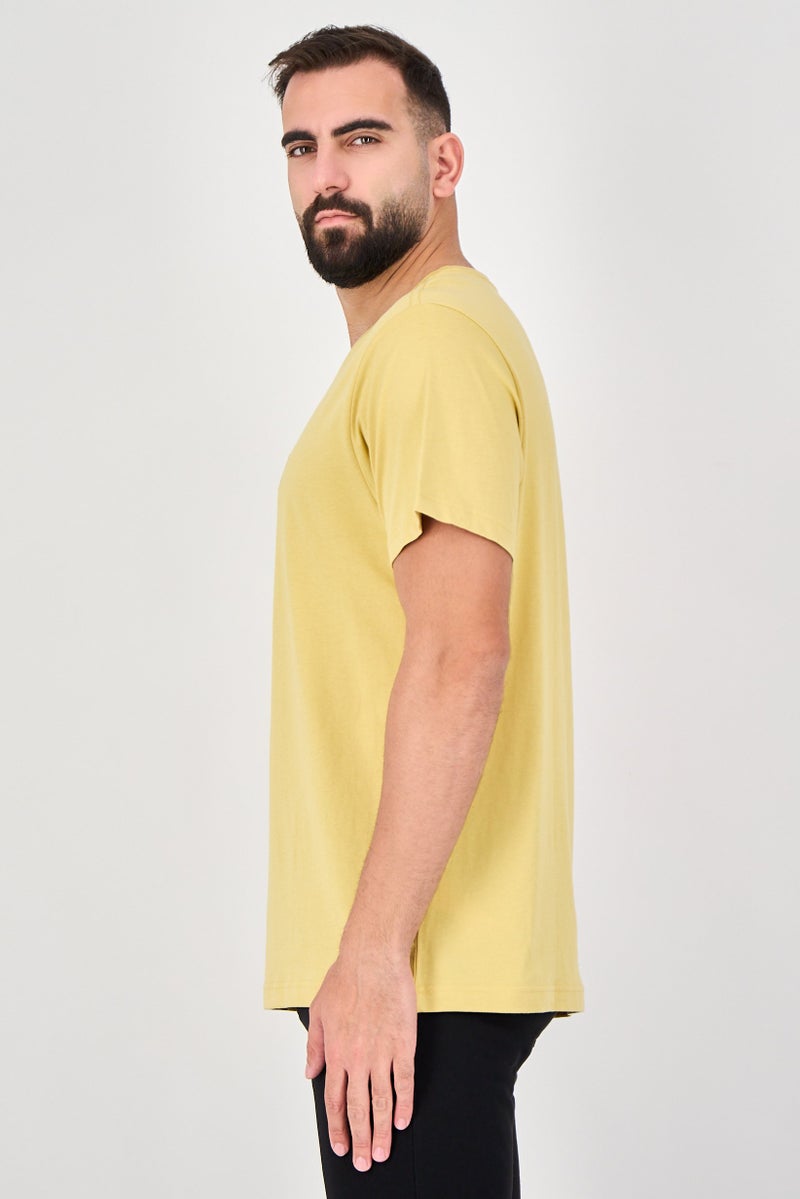 Hurley Men Sportswear Fit Short Sleeve Outdoor T-Shirt, Mustard - Image 3