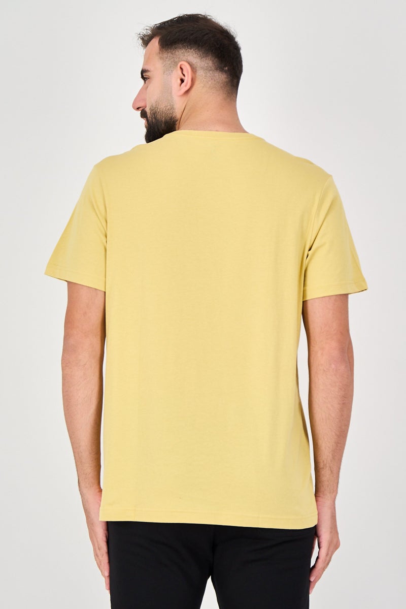 Hurley Men Sportswear Fit Short Sleeve Outdoor T-Shirt, Mustard - Image 2