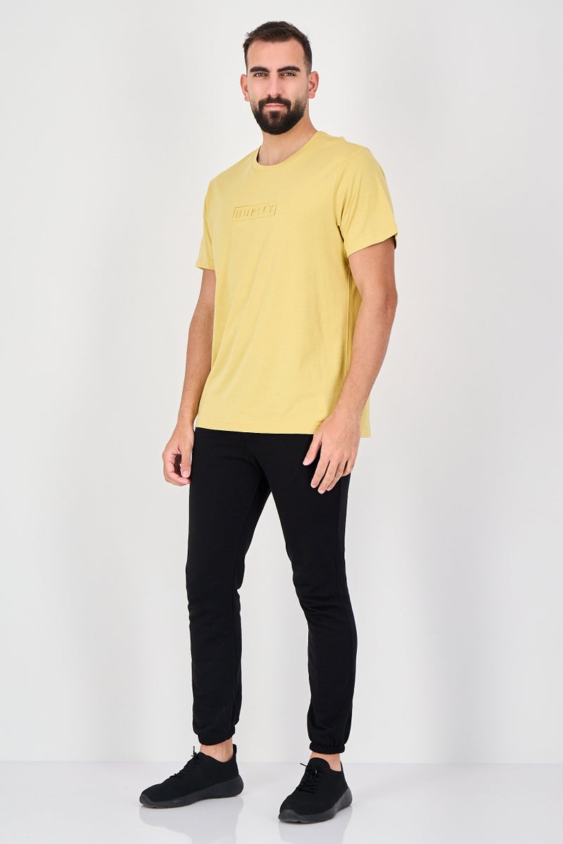 Hurley Men Sportswear Fit Short Sleeve Outdoor T-Shirt, Mustard - Image 4
