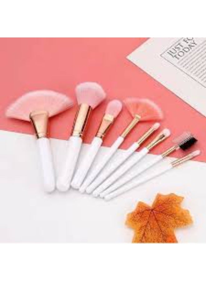 NINE 9 BEAUTY Brush Set - Soft Bristles for Skin with 8 Multi-Use Pieces - Image 2