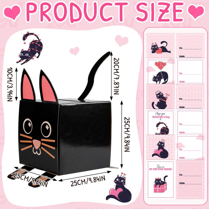 Eaasty Otter Valentine Boxes for Kids DIY Valentines Day Mailbox Kits with 32 Cute Otter Valentine Cards for Boys Girls Toddlers School Class Classroom Gifts Exchange & Greeting Craft Party Favor - Image 2