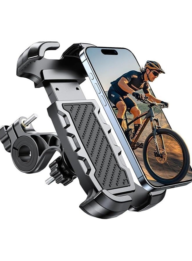 360 Degree Rotating Anti-slip Easy Installation Adjustable Bike and Motorcycle Phone Holder for All Phones - Image 1