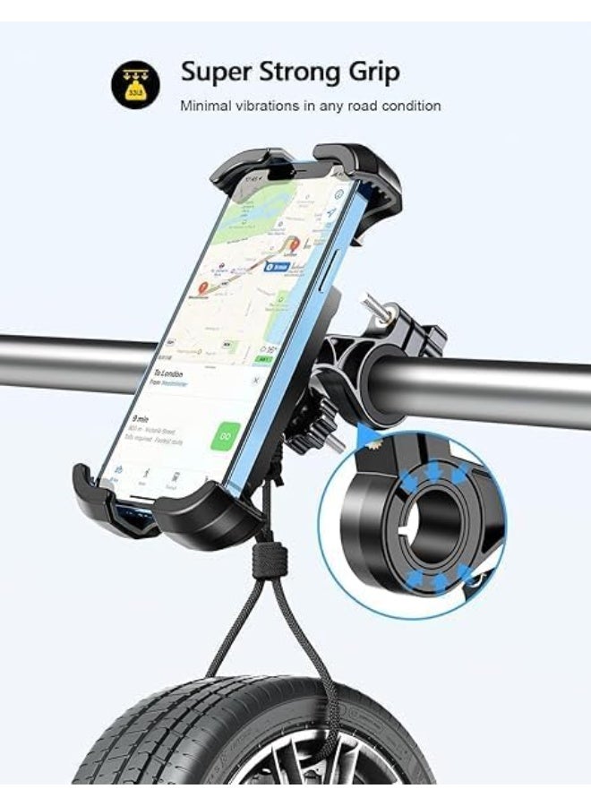 360 Degree Rotating Anti-slip Easy Installation Adjustable Bike and Motorcycle Phone Holder for All Phones - Image 3