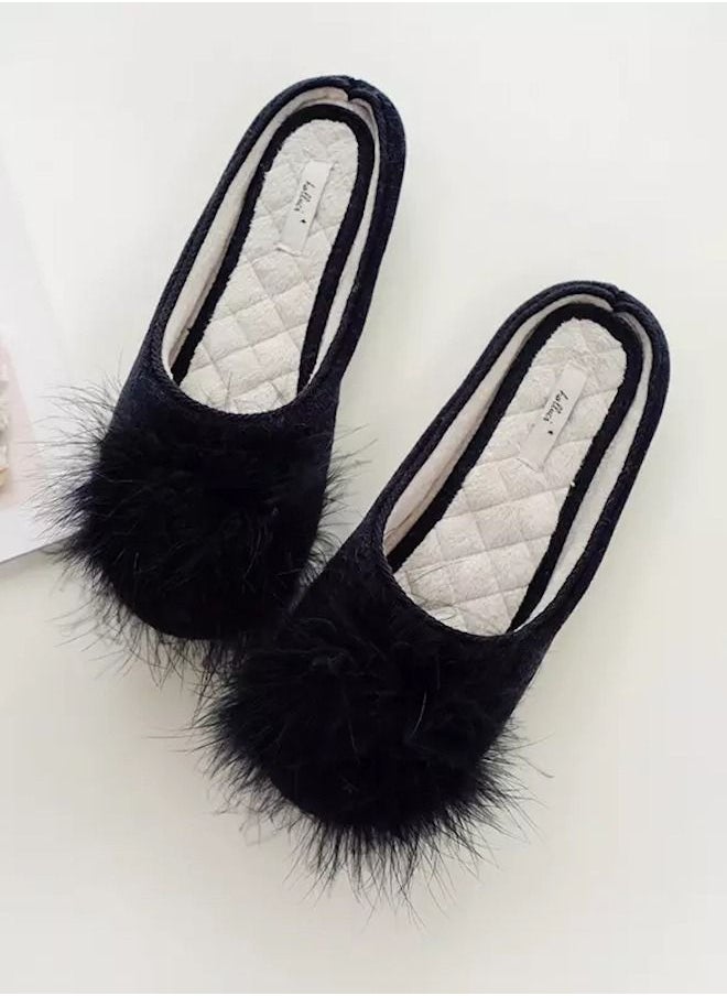 HALLUCI Faux Fur Bedroom Slippers  - Image 1