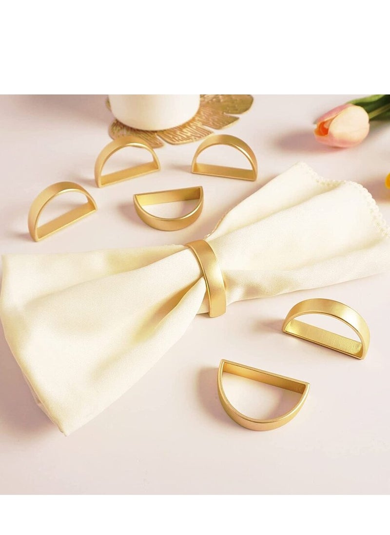 Tanyaz Napkin Rings,10Pcs Stainless Steel Napkin Rings Metal Napkin Ring Holders Modern Ring Holder Serviette Buckles Metallic Adornment for Table Settings, Weddings, Dinner Parties, Wedding  - Image 5