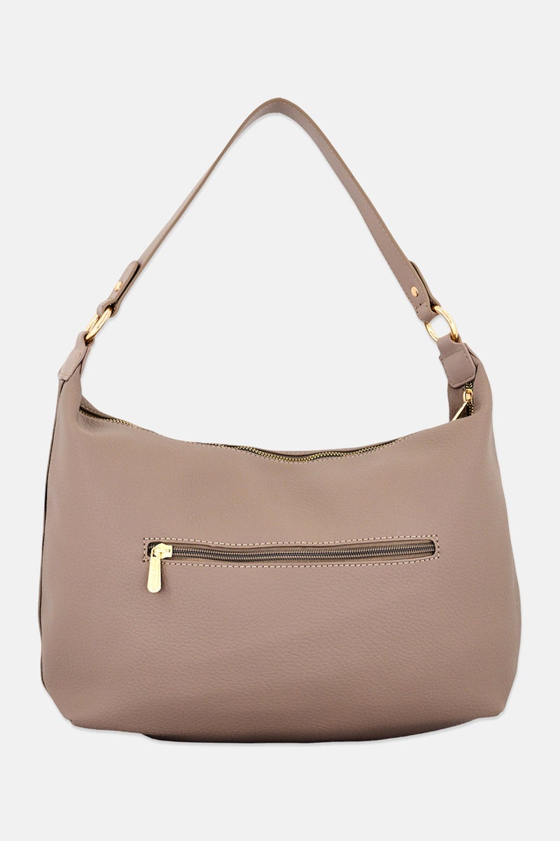 Kathy Ireland Women Brand Logo Handbag, Taupe - Image 4