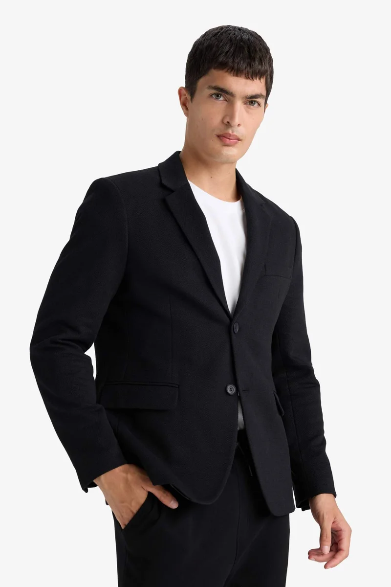 Defacto  Slim Fit Cotton Blazer for Men | Best Price UAE