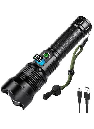 Calyrex Flashlights High Lumens Rechargeable 200000 Lumen LED Brightest Flashlight with LCD Digital Display 5 Modes IPX6 Waterproof Powerful Handheld Flash Light for Camping - pzsku/ZF5DFCDAD36A31D306D10Z/45/1748264061/271a2311-8c3f-45f0-b87e-a6eb90a5f8a0