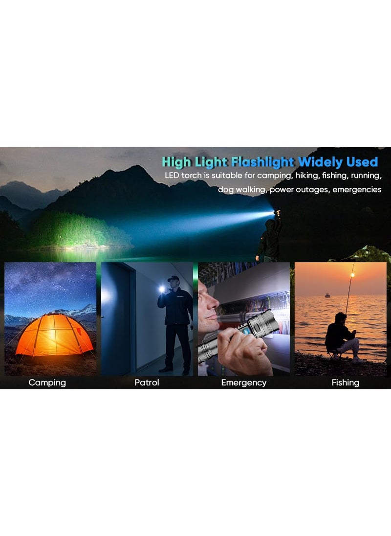 Calyrex Calyrex Flashlights High Lumens Rechargeable 200000 Lumen LED Brightest Flashlight with LCD Digital Display 5 Modes IPX6 Waterproof Powerful Handheld Flash Light for Camping  - Image 5