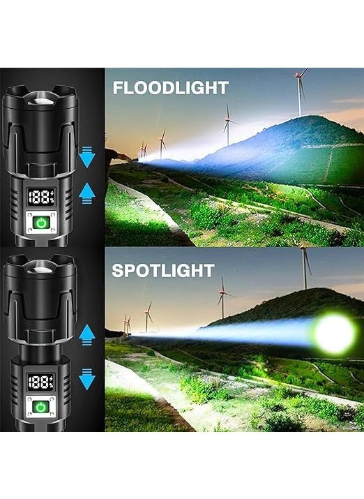Calyrex Calyrex Flashlights High Lumens Rechargeable 200000 Lumen LED Brightest Flashlight with LCD Digital Display 5 Modes IPX6 Waterproof Powerful Handheld Flash Light for Camping  - Image 3
