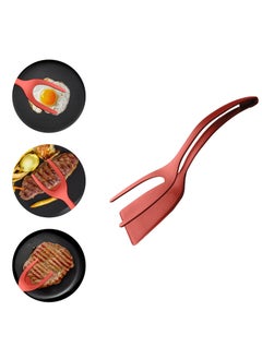 Egg Flipper Spatula Tongs - 2 in 1 Grip and Flip Spatula Tong Multi-Purpose Use Non-Stick Kitchen Flipper Spatula For Bread Fish Pancake Toast Home Kitchen Cooking Tool