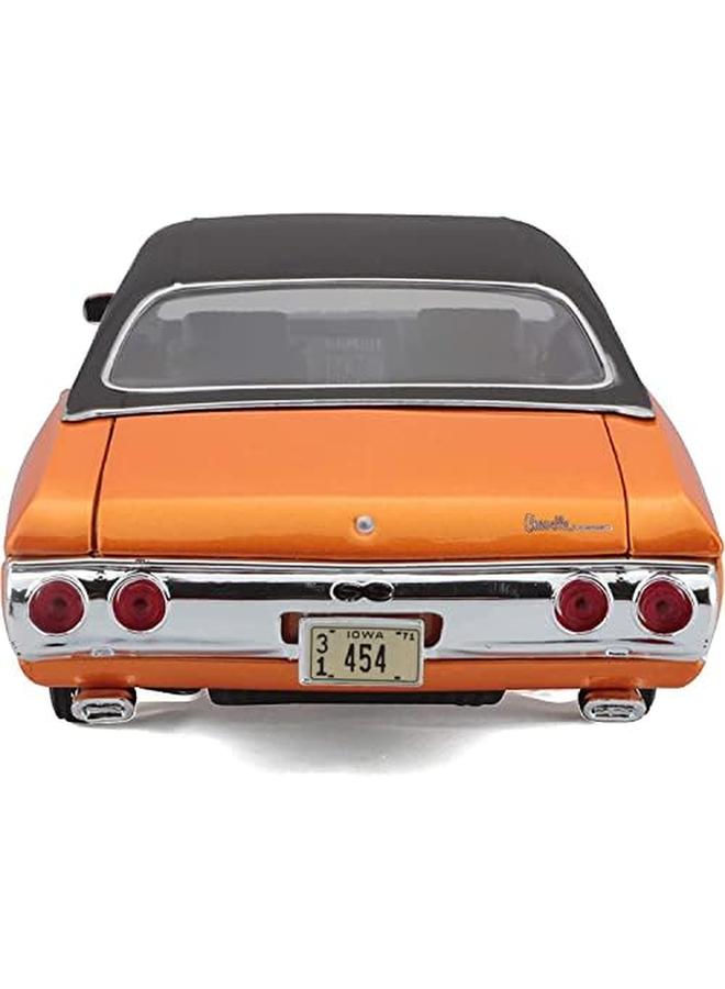 مايستو دييكاست إصدار خاص 1 18 1971 شيفروليه شيفيل Ss 454 دييكاست موديل سيارة برتقالية - Image 3