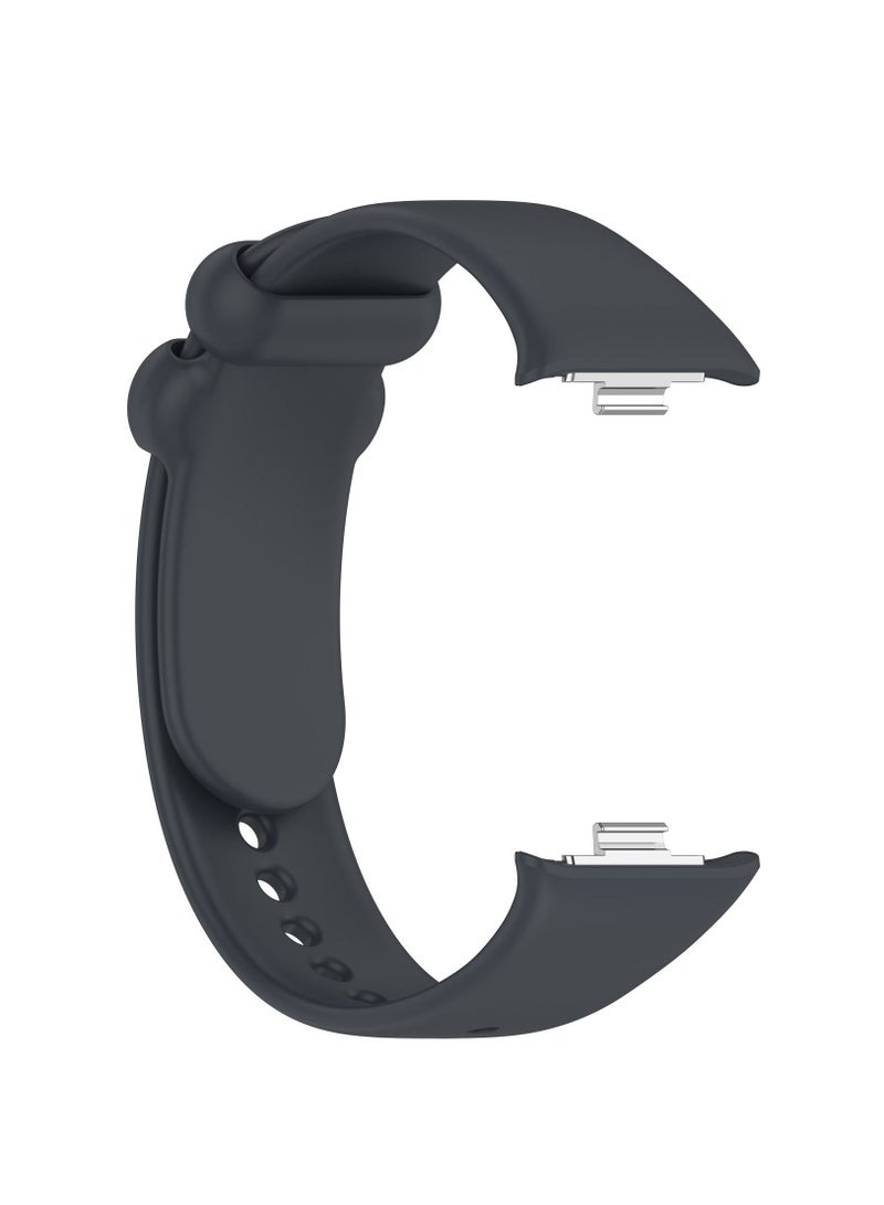 Silicone Watchband Strap For Xiaomi Mi Band 8pro Smart Bracelet Wristband Colorful Buckle For Xiaomi Mi Band 8pro Watch Strap (Black) - Image 3