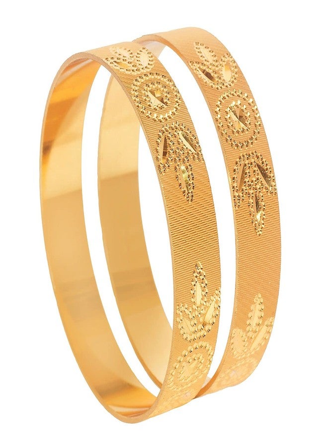 Bodha Traditional Indian Gold Plated Traditional Designer Bangles for Women (Pack of 4) SJ_3380_2.6 - Image 2