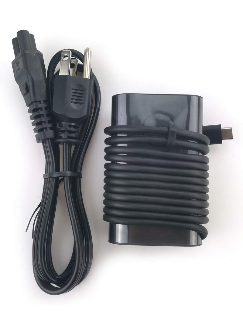 Generic - 45w USB-C Type C Laptop Charger Replacement for Dell Latitude 7275 7370 5420 5285 5290 5520 XPS 13 9250 9360 9365 9370 9380 9350 9550 Chromebook 3100 3400 5190 la65nm170 02YK0F Adapter Power Cord - Image 1