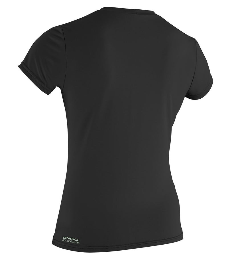 O'NEILL O'Neill Wetsuits Womens Basic Skins Upf 30 + Short Sleeve Sun Shirt, Black, X-Small - Image 2