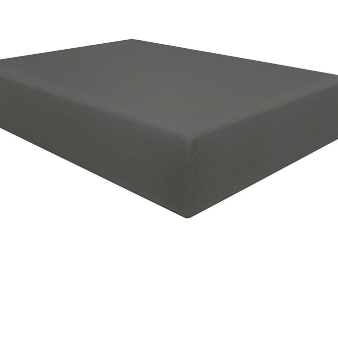 TWIN EXTRALONG FITTED SHEET ONLY BRUSHED MICROFIBER DEEP POCKET FITTED SHEET SOFT WRINKLEFREE FADERESISTANT STAINRESISTANT HOTEL QUALITY FITTED BED SHEET DARK GREY
