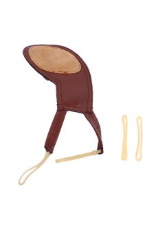 Violin Shoulder Rest Pad Handmade Soft Sheepskin Violin Chin Rest Cover for Practice Brown 1/8 1/16