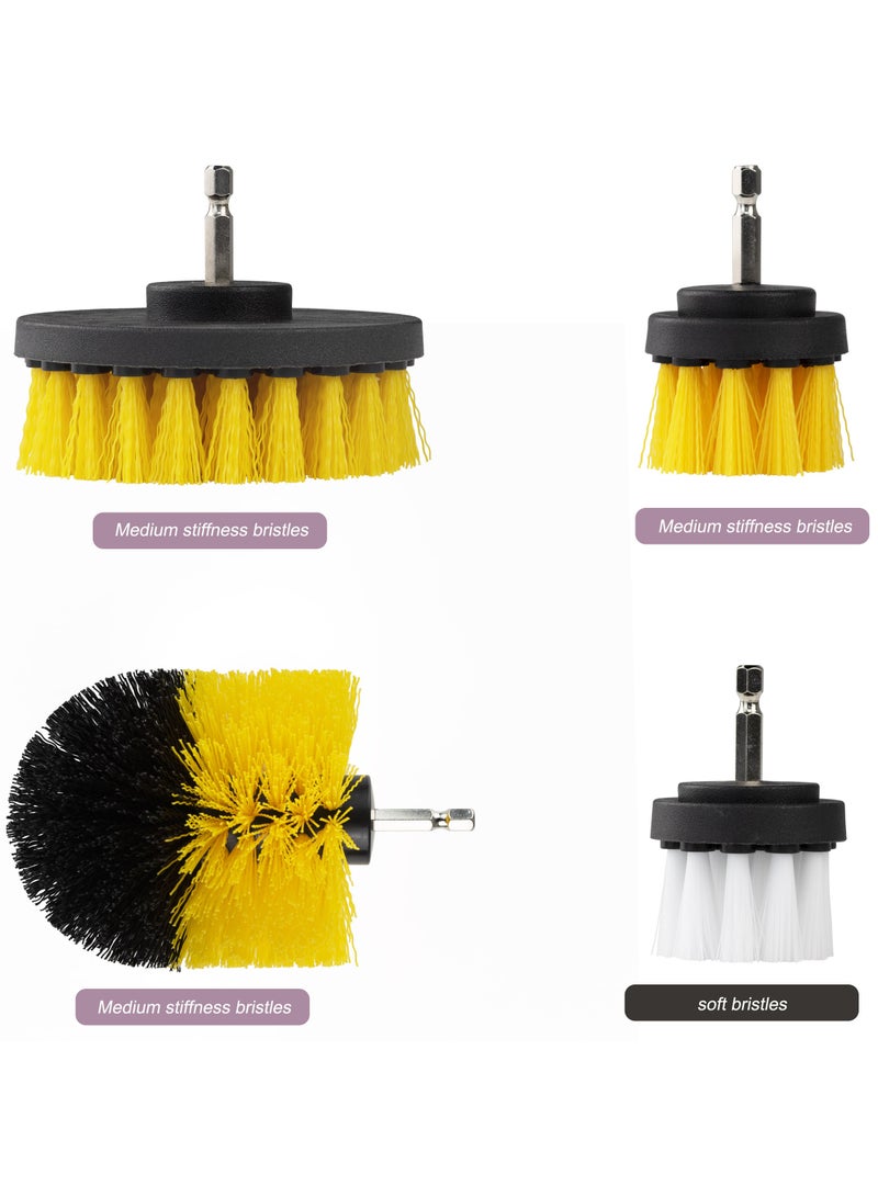 Car Cleaning Brush Set Drill Brush with Extension Rod and Storage Box Soft and Medium Stiffness 5 Pieces - Image 3