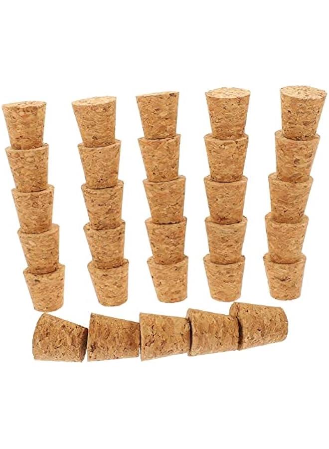 30 Pcs Tapered Cork Stoppers Wine Bottles Natural Shaped Plugs Leakproof Replacement Wine Beer Craft Bottles - Image 1