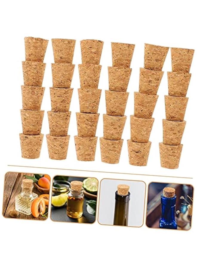 30 Pcs Tapered Cork Stoppers Wine Bottles Natural Shaped Plugs Leakproof Replacement Wine Beer Craft Bottles - Image 2