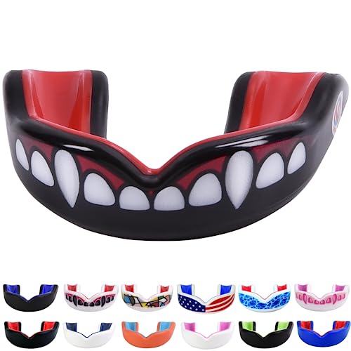 Oral Mart Vampire Fangs Youth Mouthguard for Kids - Youth Mouthguard for Karate, Flag Football, Martial Arts, Taekwondo, Boxing, Football, Rugby, BJJ, Muay Thai, Soccer, Hockey - Image 1