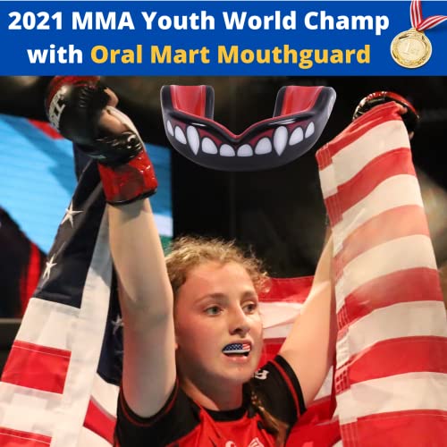 Oral Mart Vampire Fangs Youth Mouthguard for Kids - Youth Mouthguard for Karate, Flag Football, Martial Arts, Taekwondo, Boxing, Football, Rugby, BJJ, Muay Thai, Soccer, Hockey - Image 2