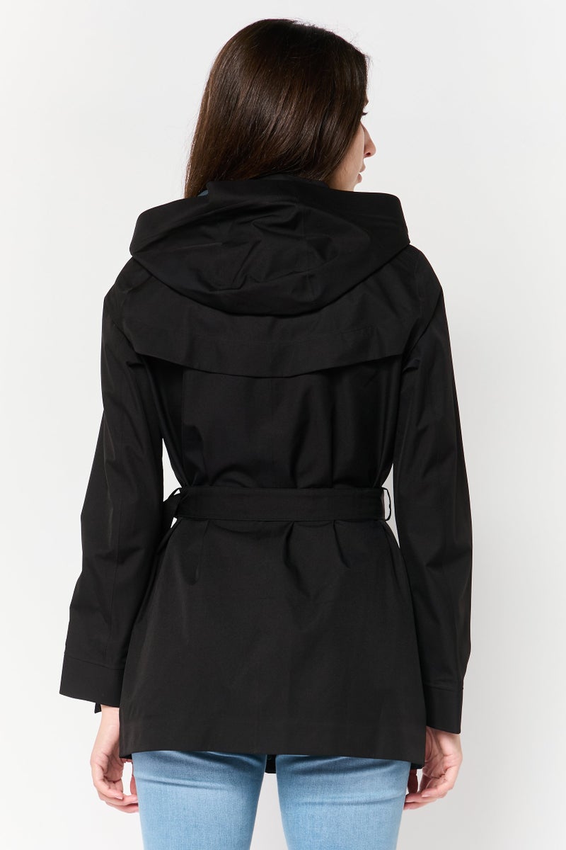 GEOX Women Plain Bomber Jacket, Black - Image 4