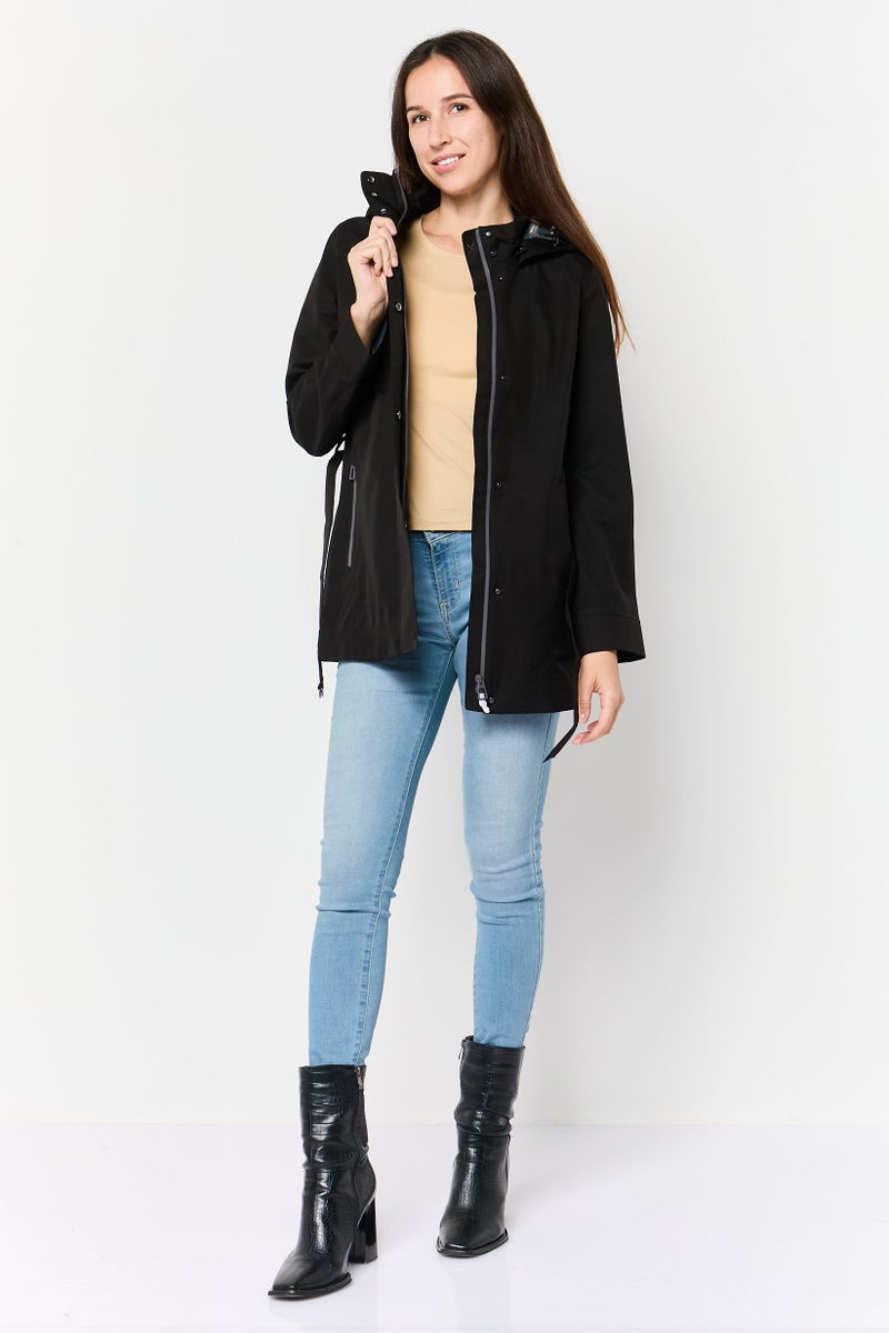 GEOX Women Plain Bomber Jacket, Black - Image 2