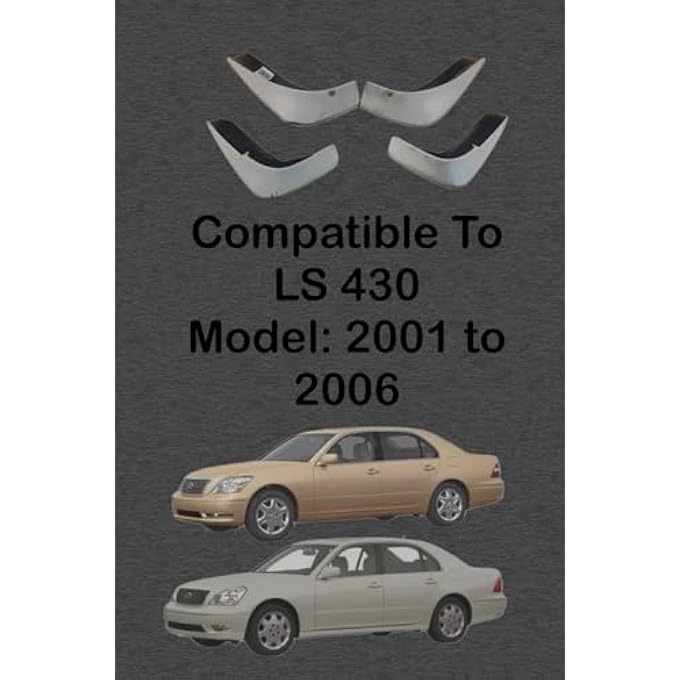 rayihni Premium Mud Flaps Set For Lexus Ls430 Black Automotive Splash Guards 4Pcs Set - Image 5