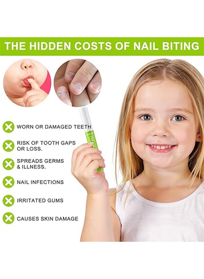 Elaimei Nail Biting Treatment for Kids, (2pcs) Thumb Sucking Deterrent, Nail Biting Prevention for Kids, Safe and Natural Plant Bitter Formula, Nail Care Stop Biting Nails-0.24floz - Image 4
