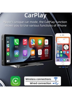 AROAQ 9.3 Inch Car Stereo MP5 Player BT Hands-Free Calling FM Radio Support Carplay Android Auto Phone Link Reversing Assist U-Disk/TF Card with Adjustable Bracket  - Image 2