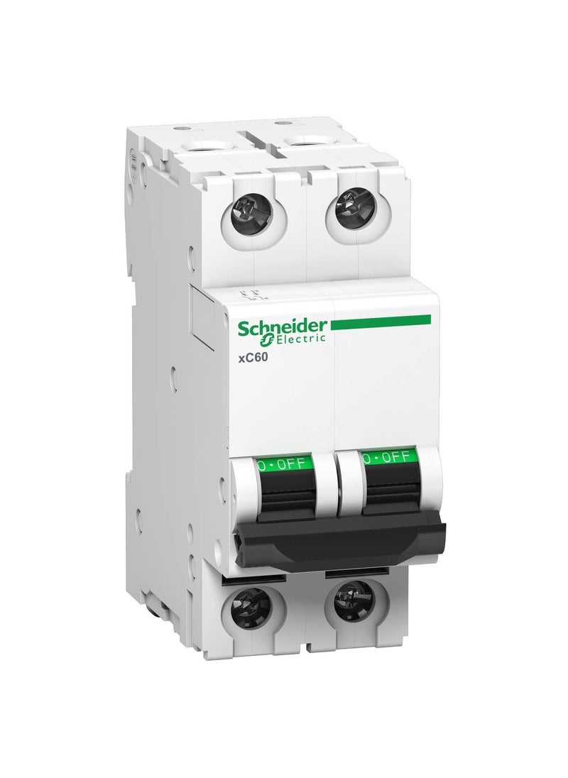 LEONN Schneider Electric Acti9 MCB A9N2P25C 25Amp 2 Pole MCB C Curve 10000A 10kA White Color Miniature Circuit Breaker  - Image 1