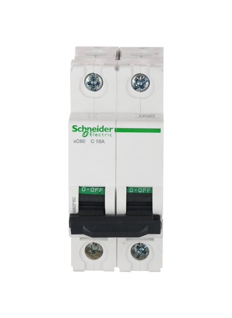 LEONN Schneider Electric Acti9 MCB A9N2P25C 25Amp 2 Pole MCB C Curve 10000A 10kA White Color Miniature Circuit Breaker  - Image 2