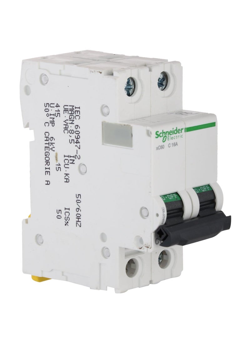 LEONN Schneider Electric Acti9 MCB A9N2P25C 25Amp 2 Pole MCB C Curve 10000A 10kA White Color Miniature Circuit Breaker  - Image 3