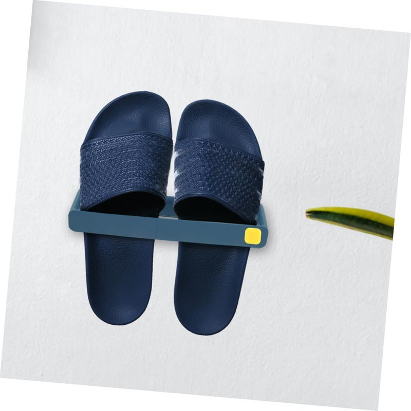 4pcs Wall-Mounted Slipper Rack Adhesive Shoe Storage Organizer for Bathroom Entryway Living Room Easy Installation Space-Saving Design Material - Image 5