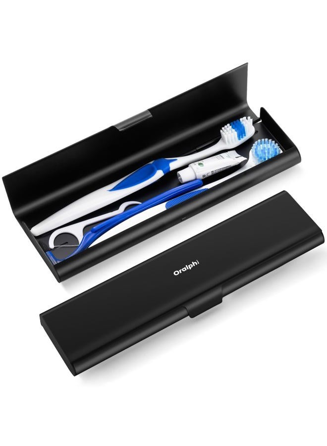 Oralphi Aluminium Toothbrush Case, black, Breite Version, 1 piece - Image 1