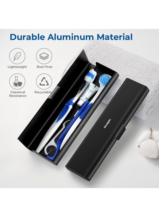 Oralphi Aluminium Toothbrush Case, black, Breite Version, 1 piece - Image 2