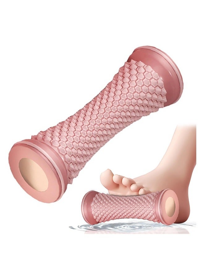 إسكدنيا Foot Roller Massager for Plantar Fascia Relief, for Deep Tissue Muscle Massage, Muscle Relaxation for Feet, Hands, Arms, and Legs (Pink) - Image 1