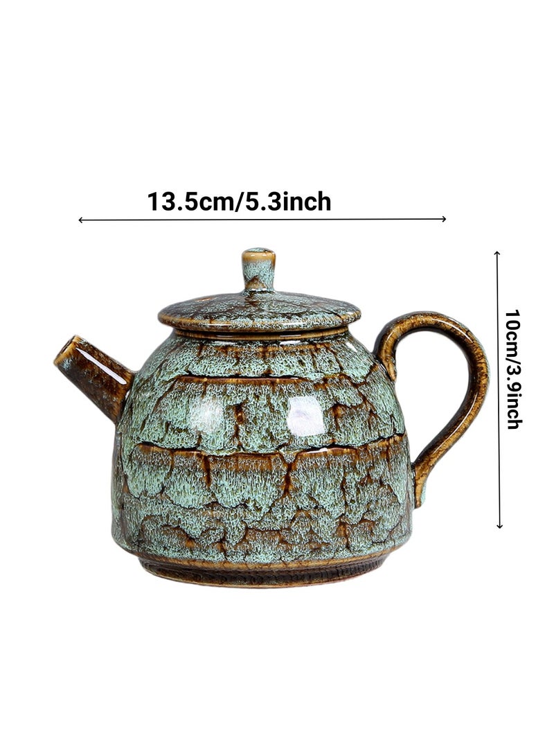 Anna 300ml Large Capacity Handmade RAK Ceramic Coffee and Tea Pot with Shimmering Tenmoku Glaze - Image 2